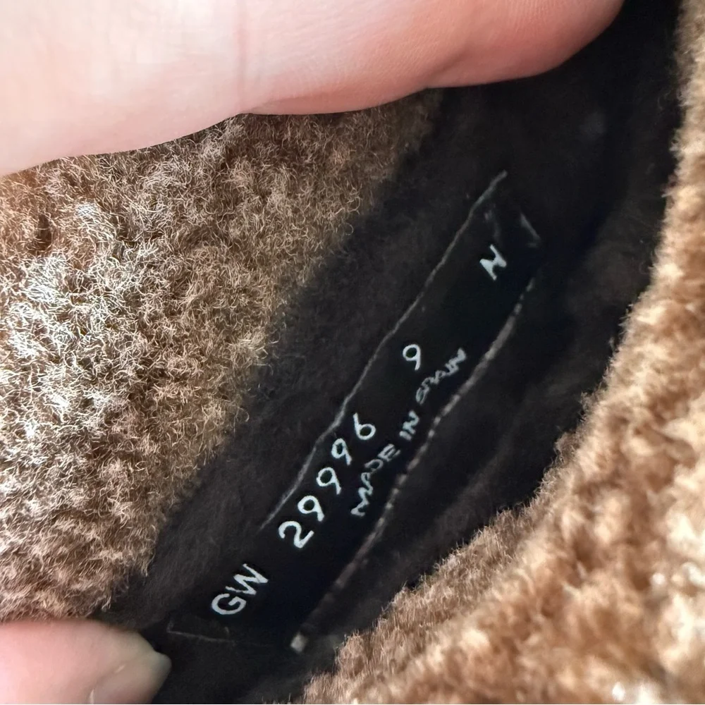 Vintage Stuart Weitzman Shearling Trim Wedge Boots